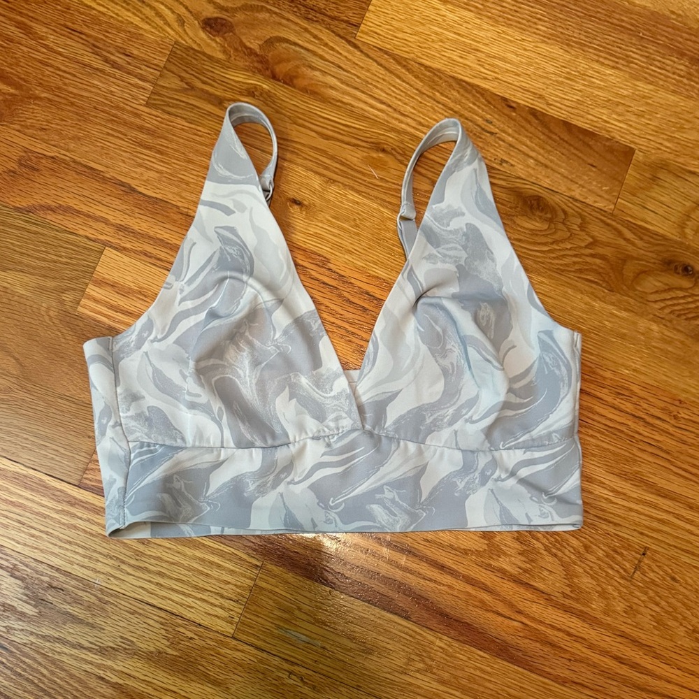Auden Women’s Grey/White Marbled Bralette size Large